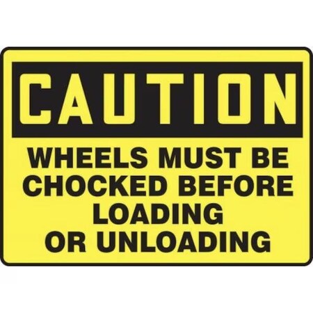 Accuform OSHA CAUTION SAFETY SIGN WHEELS MUST MVHR693XP